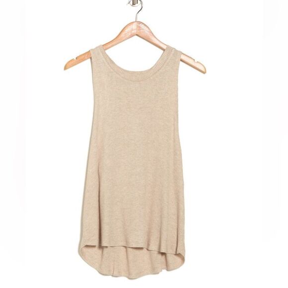 EBERJEY Elon The Muscle Tank Sleep Shirt, Beige/Oatmeal, Luxury, Medium 6/8, NWT - Picture 3 of 3